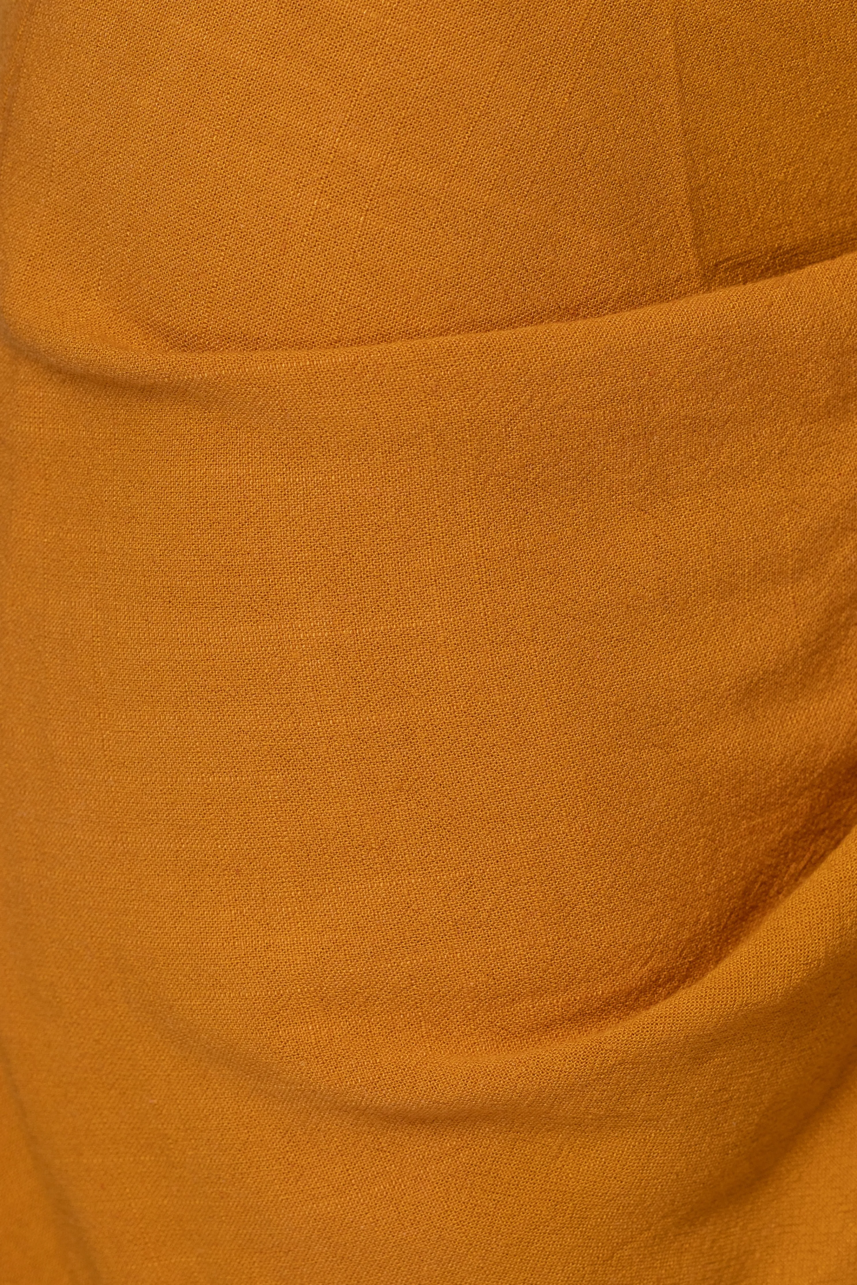 Yellow Noelia Linen Slit Skirt